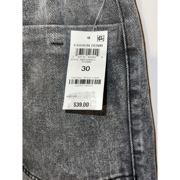 And Now This Women's High Rise Paperbag-Waist Denim Shorts -Stewie - Size 30 NWT - Picture 3 of 8